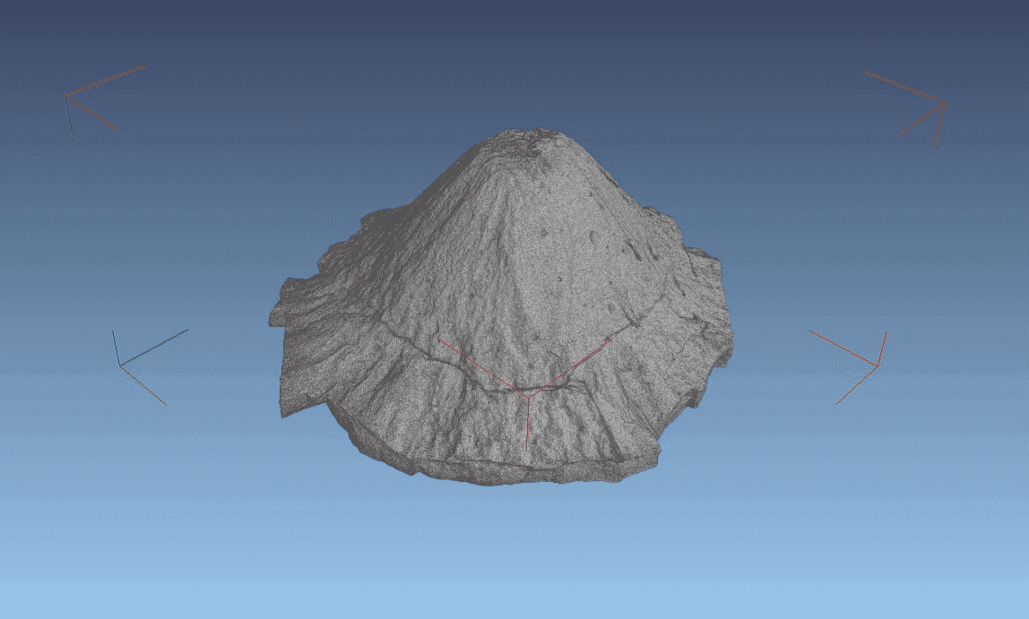 Post test MicroCT scan of a ceramic fragment