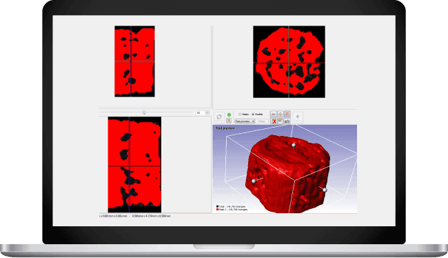 MicroCT scan of a rate dependent foam