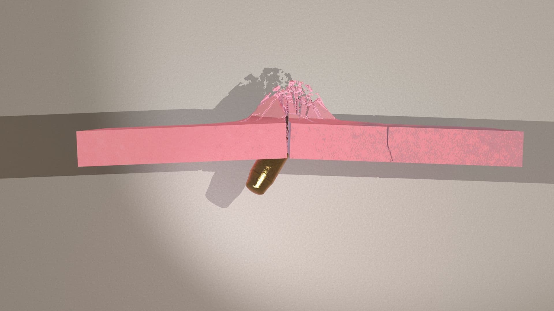 Yawing armour piercing bullet against ceramic