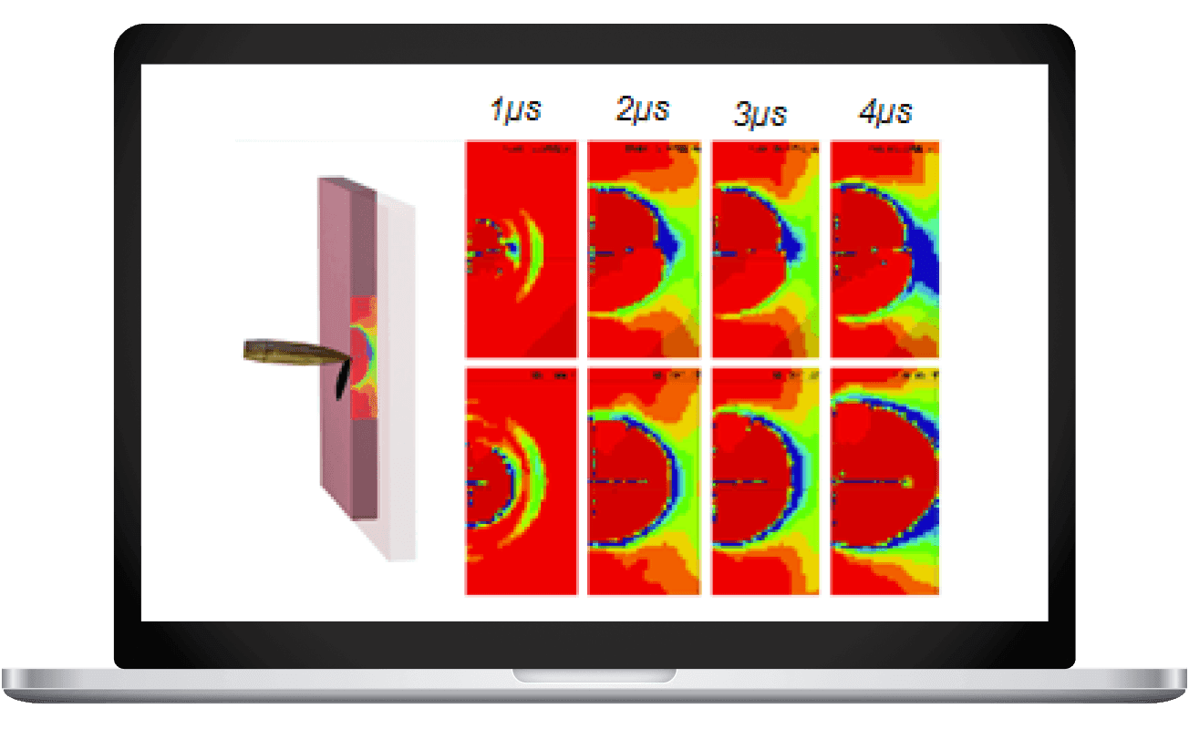 Pressure propagation as a consequence of ballistic impact