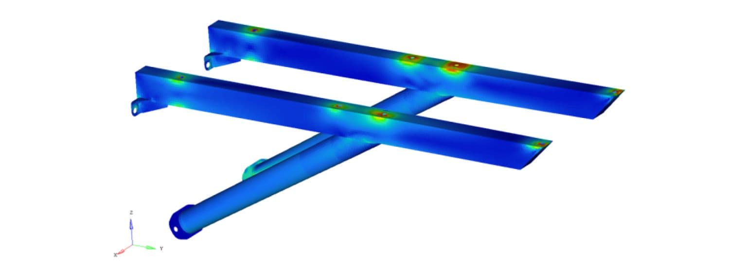 Figure 5. Stress contour plot