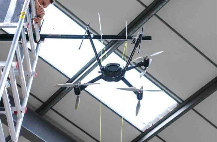 Figure 8. Drone ready to be dropped